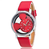 Leather Quartz Watch Women Children Girl Boy Kids Wrist Watch Wristwatch Clock Cartoon