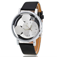 Leather Quartz Watch Women Children Girl Boy Kids Wrist Watch Wristwatch Clock Cartoon