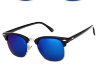 100% Polarized Semi-Rimless Sunglasses Women Men Classic Sun Glasses