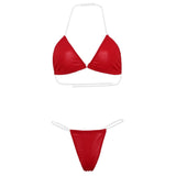 Women Bikini Lingerie Set Sexy Underwear Bra G-String Transparent Strap Set Beach Wear Bathing Suit Swimwear