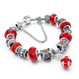 Blue Crystal Charm Bracelets for Women DIY Glass Beads Bracelets Bangles designs Jewelry Bracelet