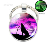 Glow In The Dark Wolf Keychain Luminous Wolf Head Key Chains Howling Wolf Keyring Wolf Jewelry Gifts for Him for Boyfriend