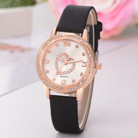 Leather Strap Watch Women Heart Watches Ladies Casual Watch Female Clock