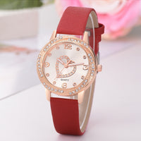 Leather Strap Watch Women Heart Watches Ladies Casual Watch Female Clock