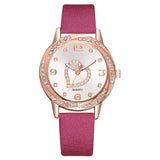 Leather Strap Watch Women Heart Watches Ladies Casual Watch Female Clock