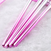 10pcs Professional Makeup Brush Set Colorful Blush Concealer Eye Shadow EyeLiner Makeup Brushes Toolos