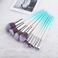 10pcs Professional Makeup Brush Set Colorful Blush Concealer Eye Shadow EyeLiner Makeup Brushes Toolos