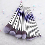 10pcs Professional Makeup Brush Set Colorful Blush Concealer Eye Shadow EyeLiner Makeup Brushes Toolos