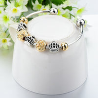 Crown Cuff Bracelets Bangles for Women Carter Love Flower Bracelets DIY Jewelry