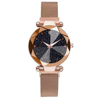 Women Watches Starry Sky Stainless Steel Mesh Magnetic Strap Ladies Watch Quartz Wrist Watch