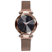 Women Watches Starry Sky Stainless Steel Mesh Magnetic Strap Ladies Watch Quartz Wrist Watch