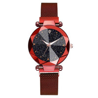 Women Watches Starry Sky Stainless Steel Mesh Magnetic Strap Ladies Watch Quartz Wrist Watch