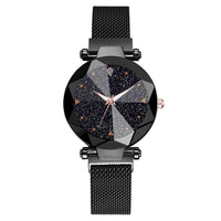 Women Watches Starry Sky Stainless Steel Mesh Magnetic Strap Ladies Watch Quartz Wrist Watch