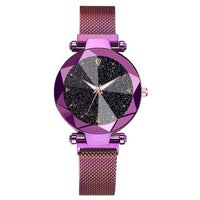 Women Watches Starry Sky Stainless Steel Mesh Magnetic Strap Ladies Watch Quartz Wrist Watch