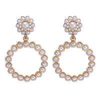 Pearl Drop Earrings for Women Lot Gold Silver Wedding Bridal Dangle Earring