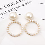 Pearl Drop Earrings for Women Lot Gold Silver Wedding Bridal Dangle Earring