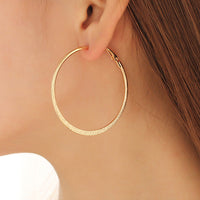 Big Round Drop Earrings for Women Gold Silver Girls Earring