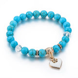 Silver Color Crown Bracelets Bangles Crystal Beads Charm Bracelets for Women Jewelry Bracelet