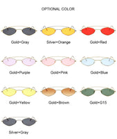 Women Cat Eye Sunglasses Summer Small Frame Black Red Cateye Sun Glasses