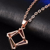 Rose Gold Wedding Engagement Jewelry Zircon Necklace Earrings for Women Jewelry sets