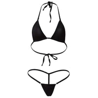 Sexy Micro Mini Bikini Set Women Erotic Transparent Swimwear Bathing Suit Tiny G-String Thong Bikinis Beachwear