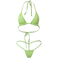 Sexy Micro Mini Bikini Set Women Erotic Transparent Swimwear Bathing Suit Tiny G-String Thong Bikinis Beachwear