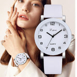 Quartz Watches for Women White Watches Ladies Dress Creative Clock Watches