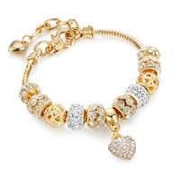 Cubic Zirconia Bracelets Bangles Charm Gold Heart Bracelets for Women Handmade Jewelry Bracelet