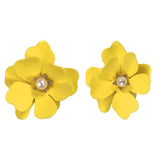 Design Big Double Flower Mixed Earrings for Women Summer Party Wedding Exaggerated Earrings