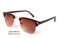 Semi-Rimless Sunglasses Women Men Polarized UV400 Classic Sun Glasses