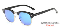 Semi-Rimless Sunglasses Women Men Polarized UV400 Classic Sun Glasses