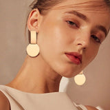 Golden Statement Earrings for Women Big Long Drop Earring Hanging Christmas Gifts