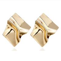 Golden Statement Earrings for Women Big Long Drop Earring Hanging Christmas Gifts