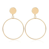 Golden Statement Earrings for Women Big Long Drop Earring Hanging Christmas Gifts