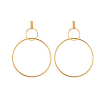 Golden Statement Earrings for Women Big Long Drop Earring Hanging Christmas Gifts