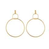 Golden Statement Earrings for Women Big Long Drop Earring Hanging Christmas Gifts