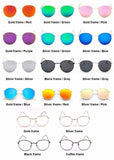 Round Sunglasses Women Sun Glasses for Women Alloy Mirror Sunglasses Ray Female