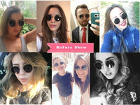 Round Sunglasses Women Sun Glasses for Women Alloy Mirror Sunglasses Ray Female