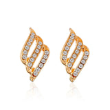 Crystal Pineapple Shaped Stud Earrings for Women Puck Earrings