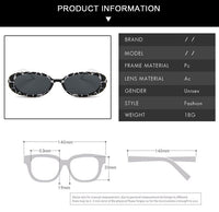 Oval Sunglasses Women Round Frame White Mens Sun Glasses Female Black Hip Hop Clear Glasses UV400