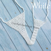 Fans Free Super Mini Micro G-strings Thongs Red Sexy Bikini Bottom Hot Women's Swimwear Crochet Side String Tie Thong