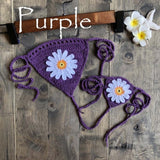 Handmade Crochet Flower Micro Bikini G Thong String Beach Micro Swimwear Sexy Lingerie Sets