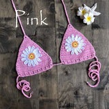 Handmade Crochet Flower Micro Bikini G Thong String Beach Micro Swimwear Sexy Lingerie Sets