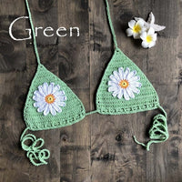 Handmade Crochet Flower Micro Bikini G Thong String Beach Micro Swimwear Sexy Lingerie Sets