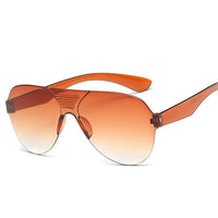 One-piece Classic Sunglasses Women Men Candies Color Driving Sun Glasses