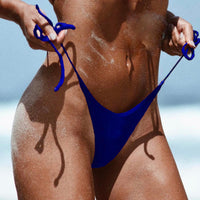 Sexy Bikini Women Swimwear Cheeky Bottoms G-String Tie Thong Bathing Suit Swimsuit