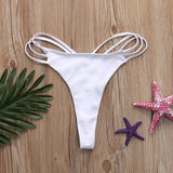 Sexy Women Bikini bottom G-String Thongs Swimwear high waist Swimsuit Bottom swimming shorts ladies