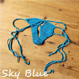 13 colors Hand Crochet Sexy Mini Bikini Women Micro Swimwear G-string pants Cotton Sunbathing Bikini