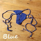 13 colors Hand Crochet Sexy Mini Bikini Women Micro Swimwear G-string pants Cotton Sunbathing Bikini