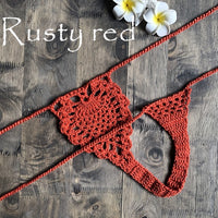 13Colors Super Mini Micro G-strings Thongs Hot Sexy Bikini Bottom Women Swimwear Crochet Cotton Side String Tie Thong